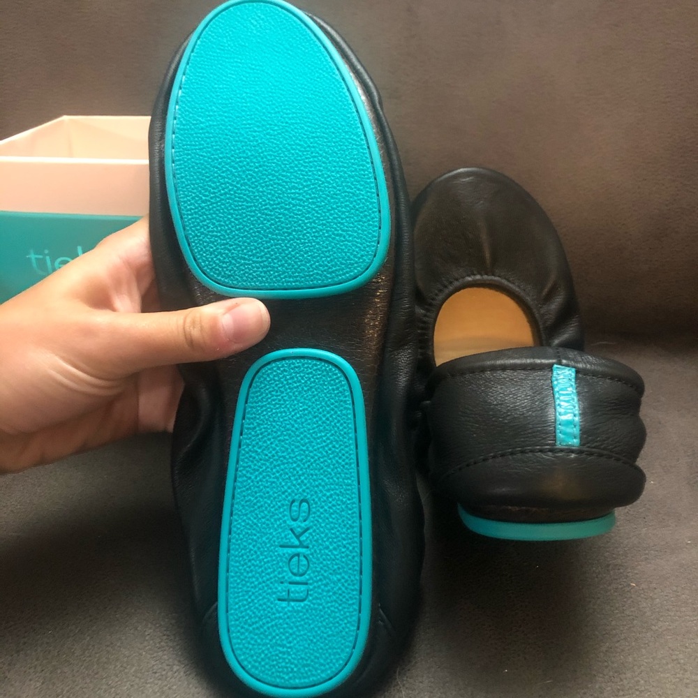 Brand new Matte Black Tieks, flat shoes